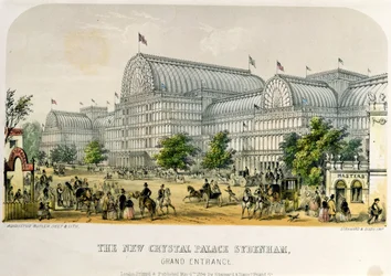 Der neue Kristallpalast Sydenham, Haupteingang, veröffentlicht 1854